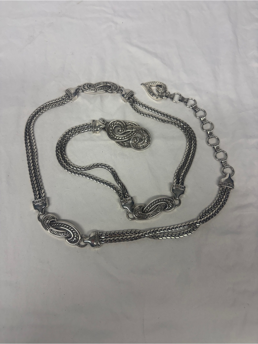 Brighton Intricate Silver-Tone Women’s Chain Belt